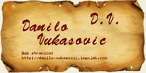 Danilo Vukasović vizit kartica